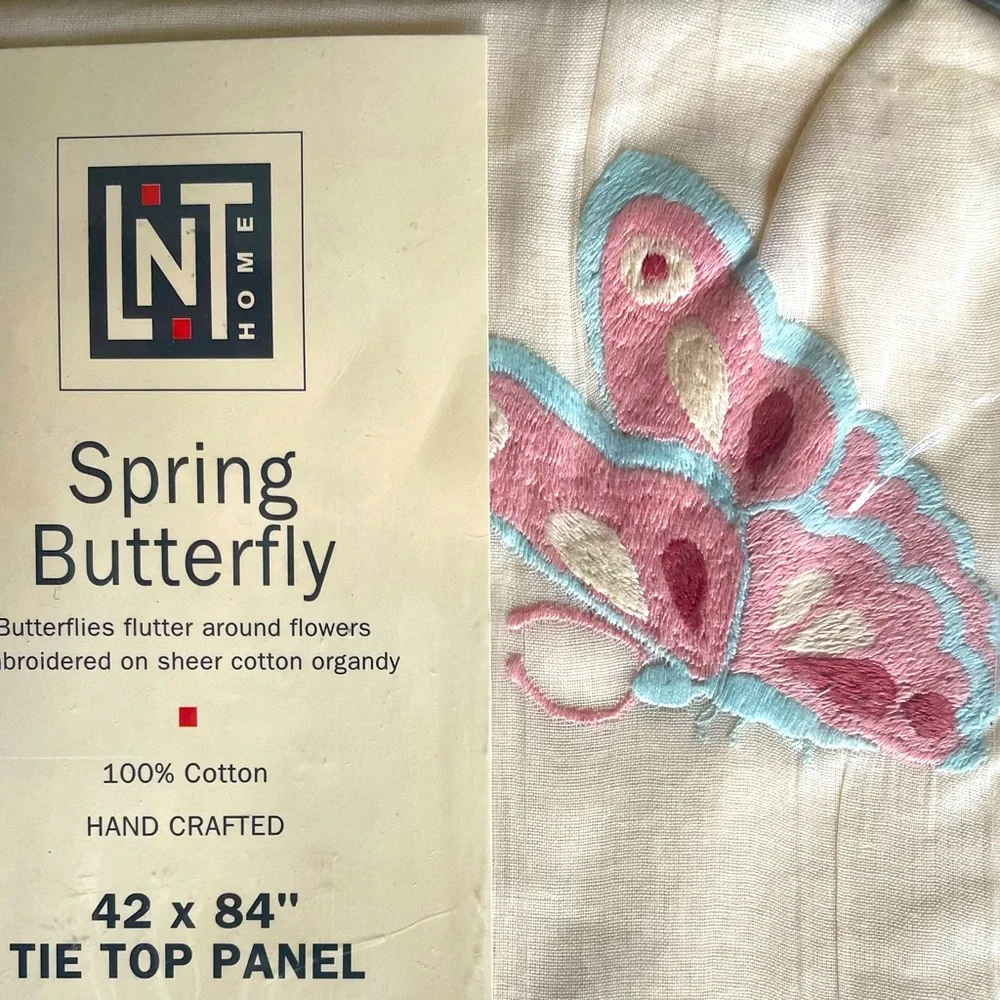 Spring Butterfly 100% Cotton Hand Crafted Tie Top Panel - Picture 2 of 6